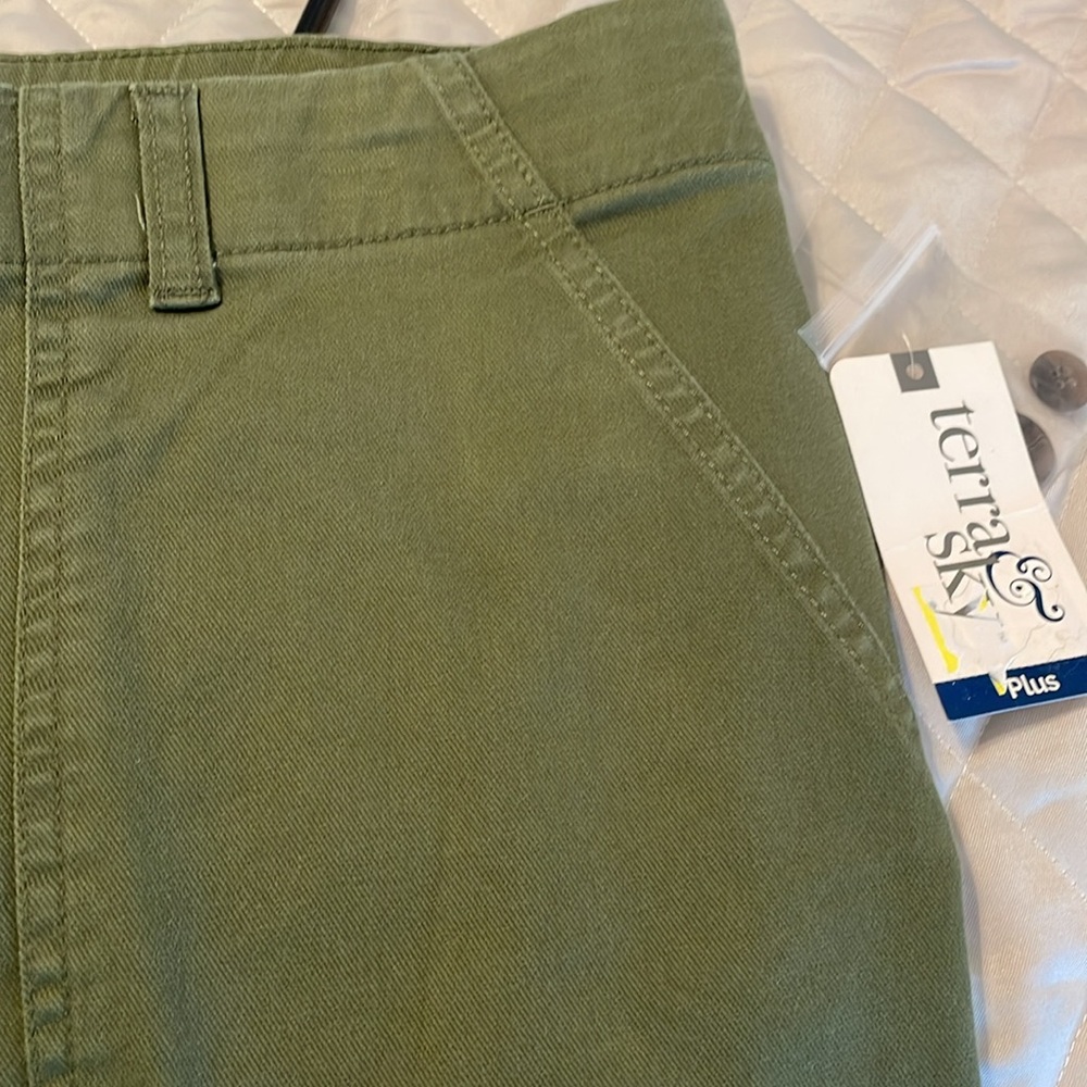 Olive Green Pants. Capri - Picture 6 of 6
